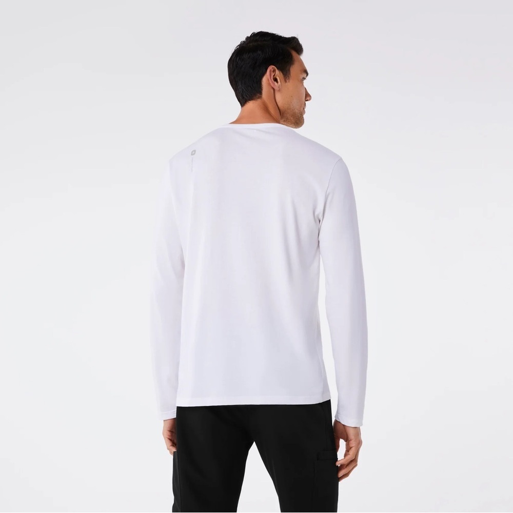FIGS White Logo Supersoft Longsleeve Underscrub Men's M T-Shirt Tee Medical